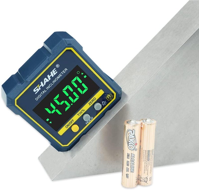 SHAHE Digital Angle Gauge Magnetic Protractor Inclinometer Level Angle Finder Angle Cube Level Box with Magnetic Base and Backlight - Image 1